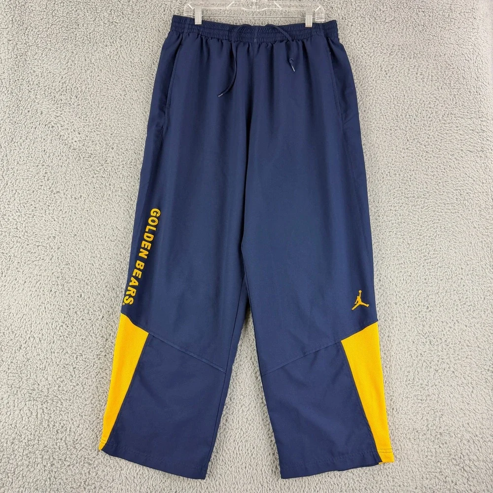Jordan Golden Bears Track Pants Mens Large Navy Blue Dri Fit Athletic Basketball
